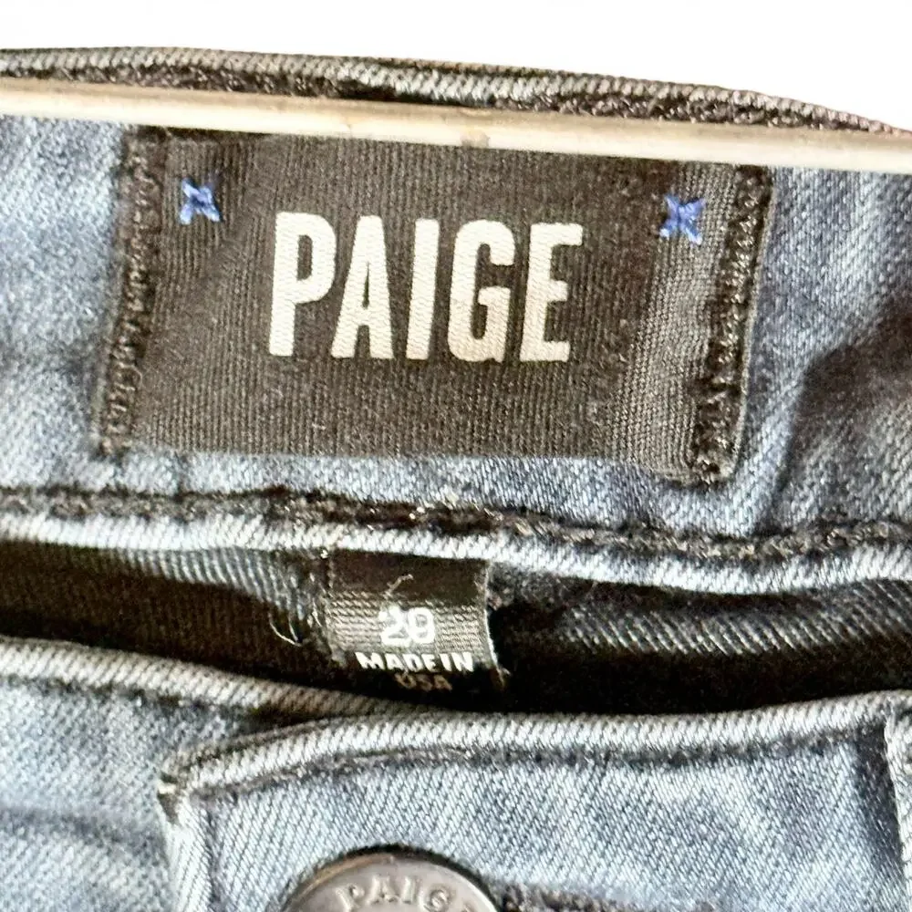 PAIGE Men's 29 Lennox Skinny Stretch Jeans Rowan Coated Dusty Blue m653734